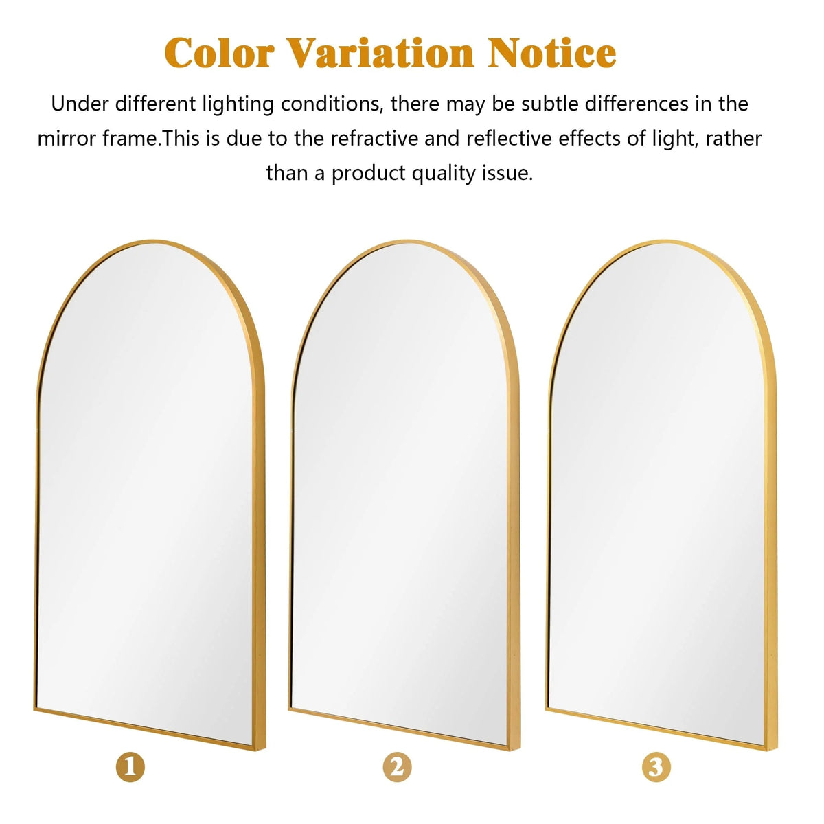 Arched Bathroom Vanity Mirrors, 2 Pack, 36x24 Inch