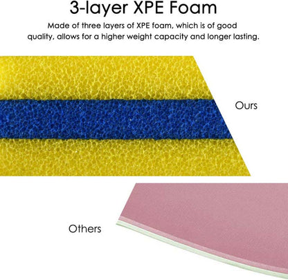 Floating Water Pad, 9 x 6 ft, 3-Layer XPE Foam
