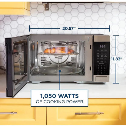 GE 3-in-1 Countertop Microwave Oven, 1.0 Cu. Ft., 1,050 Watts - GCST10A1WSS