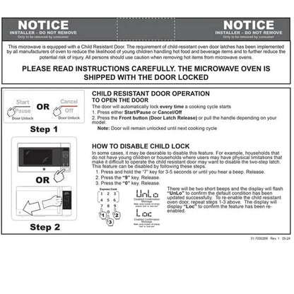 GE 3-in-1 Countertop Microwave Oven, 1.0 Cu. Ft., 1,050 Watts - GCST10A1WSS