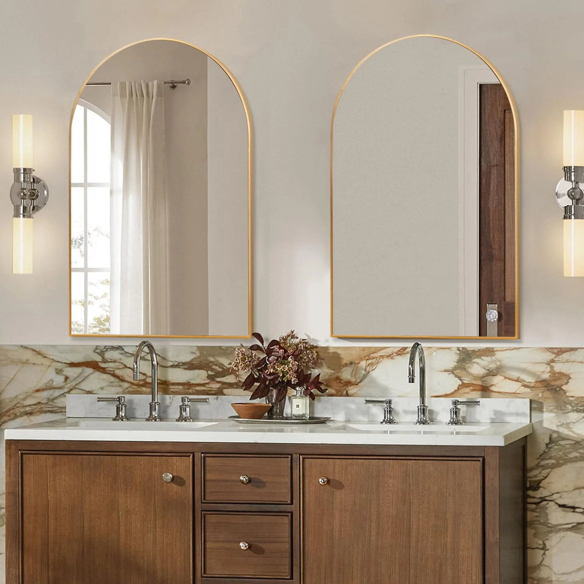 Arched Bathroom Vanity Mirrors, 2 Pack, 36x24 Inch