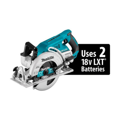 Makita Rear Handle Circular Saw, 7.25 in, 5100 RPM, 36 V DC - XSR01Z