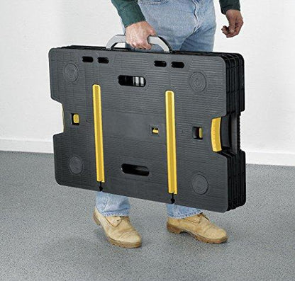 Keter Folding Work Table, 1000 lbs Capacity, Two 12 in Clamps, Black/Yellow - 197283