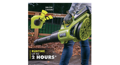 RYOBI 40V HP Brushless Cordless Leaf Blower, 730 CFM, 190 MPH, 2x 4.0 Ah Batteries And Charger
